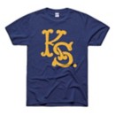 Adult Charlie Hustle Kansas Script T-Shirt