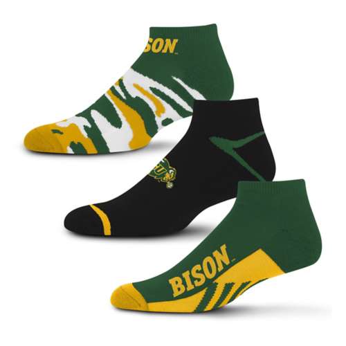 For Bare Feet North Dakota State Bison Camo Boom 3-Pack Socks