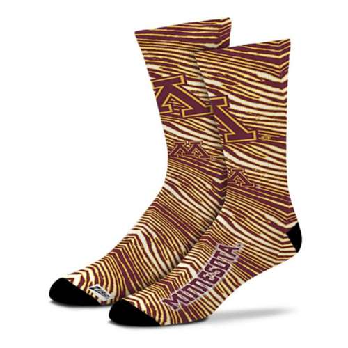 For Bare Feet Minnesota Golden Gophers Zubaz Fever Socks