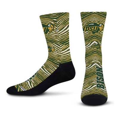 For Bare Feet North Dakota State Bison Zubaz Fever Socks