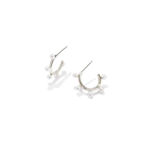 Kendra Scott Leighton Pearl Huggie Earrings