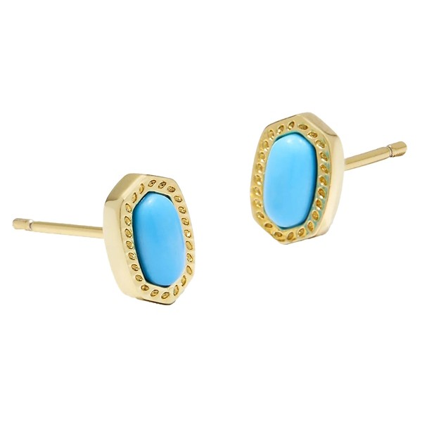 Kendra Scott Mini Ellie Stud Earrings Turquious/Gold