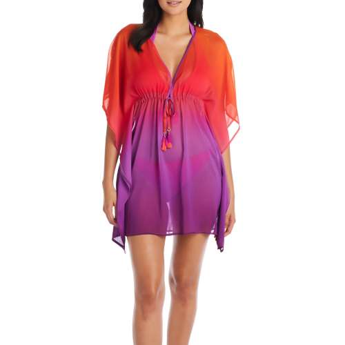 Women's Bleu Rod Beattie Cool Breeze Chiffon Caftan Swim Dress Swim Cover Up