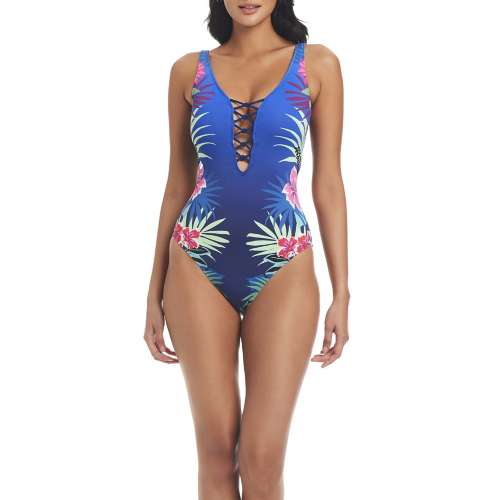 Women's Bleu Rod Beattie Lace Down OTS One Piece Swimsuit