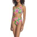 Women's Sanctuary Cut Out One Shoulder Floral One Piece Swimsuit