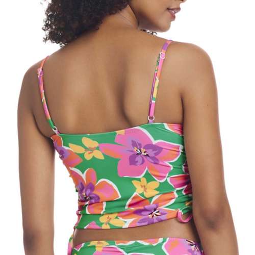 Women's Sanctuary Shirred Side Bralette Crop Swim Bikini Top