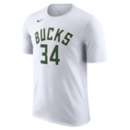 Nike Milwaukee Bucks Giannis Antetokounmpo #34 Association Name & Number T-Shirt