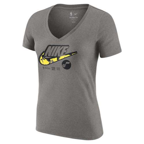 Nike W Essential Dri-FIT Logo Gray Tee Gray / XX Large