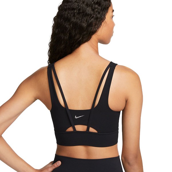 Women's Nike Volleyball Zenvy Longline Sports Bra XSmall Black/Sail