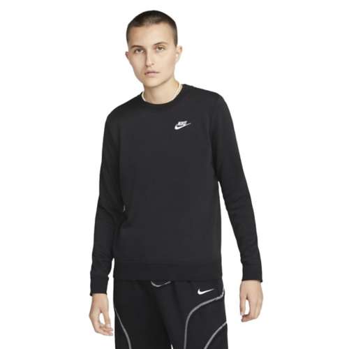 Nike Sportswear Club Fleece Women's Logo Crew-Neck Pullover Sweatshirt  Hoodie, Black