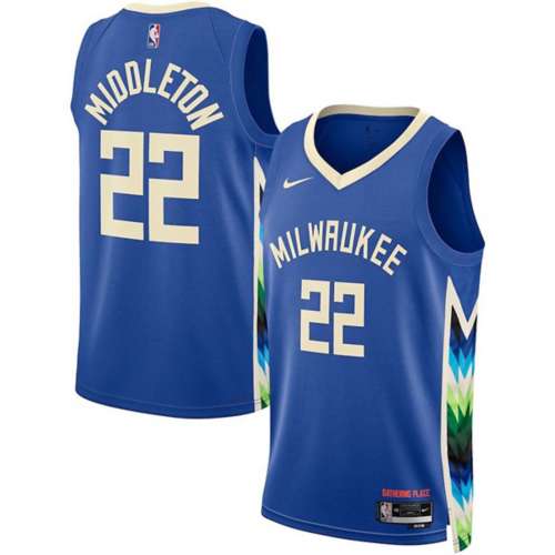 Nike Milwaukee Bucks Khris Middleton #22 2022 City Edition Jersey