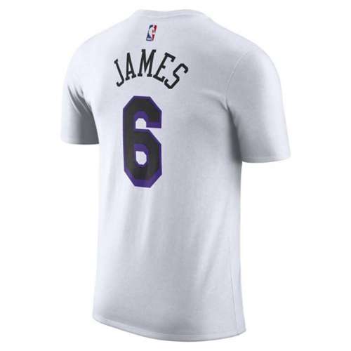 Nike Los Angeles Lakers LeBron James #6 2022 City Editon Name & Number T-Shirt