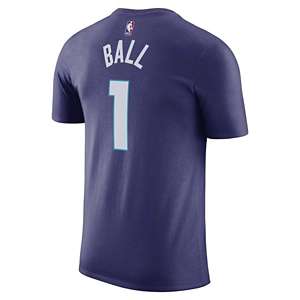 Kids' Los Angeles Lakers LeBron James #23 Statement Name & Number Nike T-Shirt Small Purple