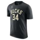 Nike Milwaukee Bucks Giannis Antetokounmpo #34 Statement Name & Number T-Shirt