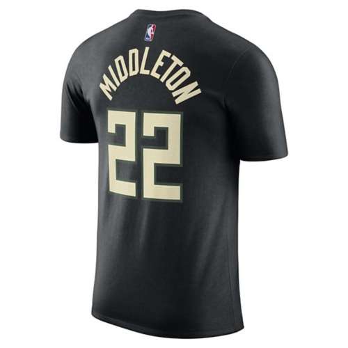Nike Milwaukee Bucks Khris Middleton #22 Statement Name & Number T-Shirt