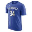 Nike Milwaukee Bucks Giannis Antetokounmpo #34 2022 City Editon Name & Number T-Shirt