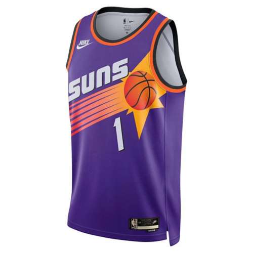 Nike Youth Phoenix Suns Devin Booker #1 Purple Cotton T-Shirt - L (Large)