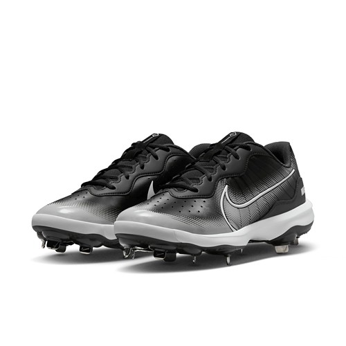 Nike Men s Alpha Huarache Varsity 4 Metal Baseball Cleats Size 7 Black Grey