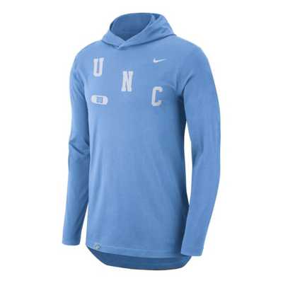 Nike North Carolina Tar Heels Hooded DriFit Long Sleeve Shirt