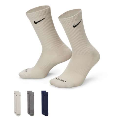 Adult Nike Everyday Plus Cushioned Training 3 Pack Crew Socks