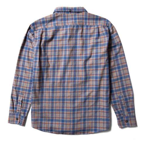 Men's Vissla Central Eco Flannel Long Sleeve Button Up Gris Shirt