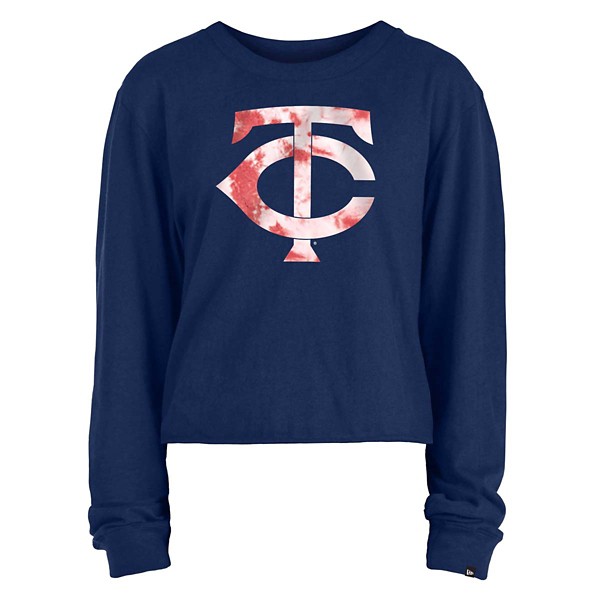 New Era Women's Minnesota Twins Tie-Dye Crop Long Sleeve Shirt product image