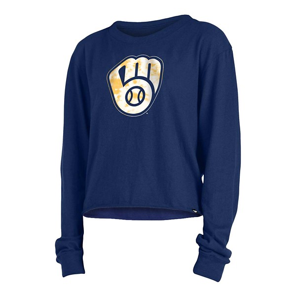 New Era Women's Milwaukee Brewers Tie-Dye Crop Long Sleeve Shirt product image