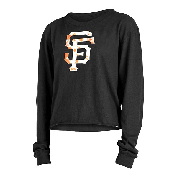 New Era Women's San Francisco Giants Tie-Dye Crop Long Sleeve Shirt product image