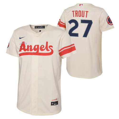 Mike Trout White Cool Base Los Angeles Angels Mens jersey