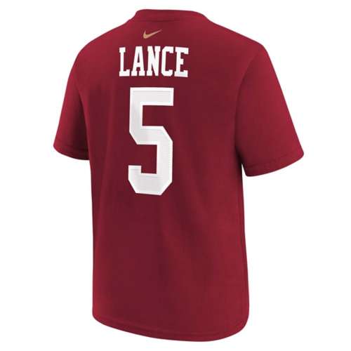 Nike Kids' San Francisco 49ers Trey Lance #5 Name & Number T-Shirt