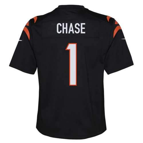 Nike Youth Cincinnati Bengals Ja'Marr Chase #1 Black Game Jersey