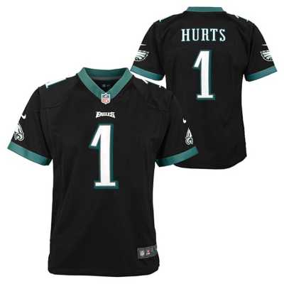 Nike Youth Philadelphia Eagles Jalen Hurts #1 Black Game Jersey