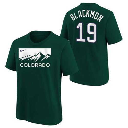 Nike Kids' Colorado Rockies Charlie Blackmon #19 City Connect Name & Number T-Shirt