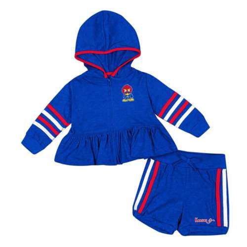 Colosseum Infant Girls' Kansas Jayhawks Spoon Jacket & Short Set