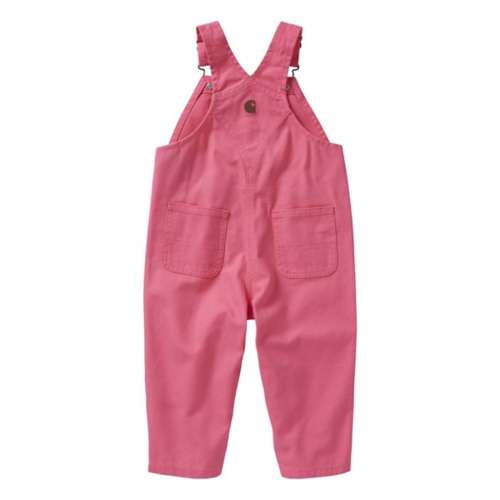 Toddler Girls' Carhartt Washed Canvas Bib Overalls