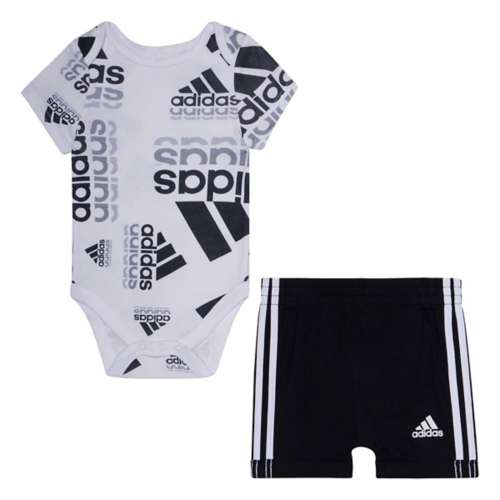 Baby adidas Shor Sleeve Body Shirt & Shorts Set