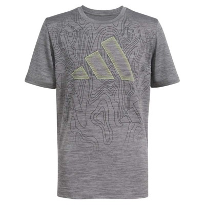 Kids' adidas AEROREADY Topo Logo Melange T-Shirt