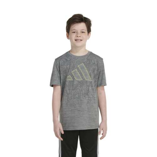 Kids' adidas AEROREADY Topo Logo Melange T-Shirt