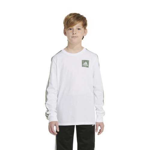 Kids' adidas Fluidity 3-stripe Long Sleeve T-Shirt