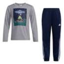 Toddler adidas Polo UFO Long Sleeve T-Shirt and Joggers Set