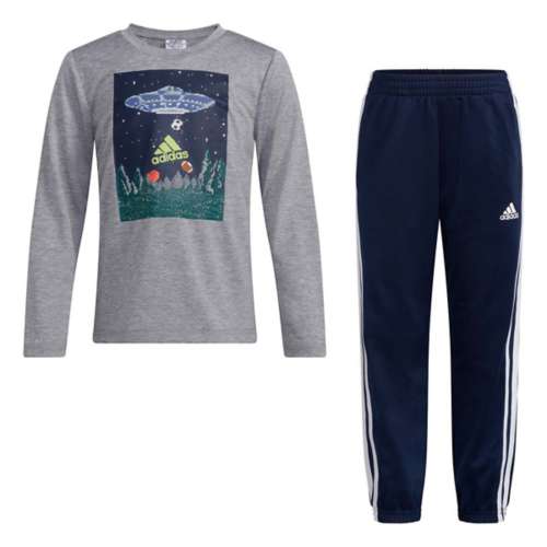 Boys' adidas own UFO Long Sleeve T-Shirt and Joggers Set