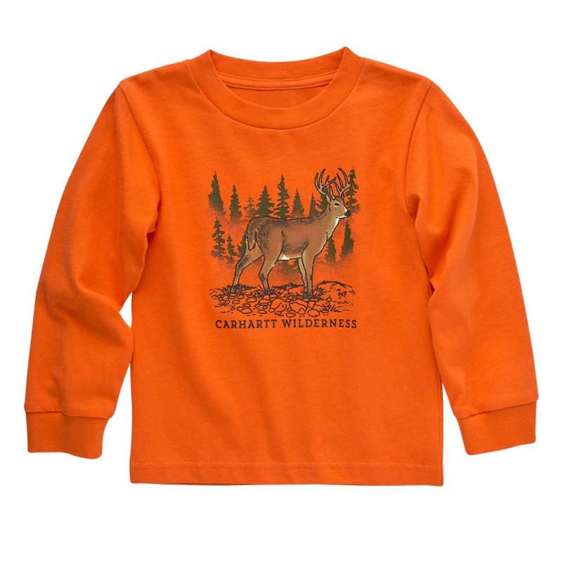 Toddler Orange Denver Broncos Helmet Long Sleeve T-Shirt 