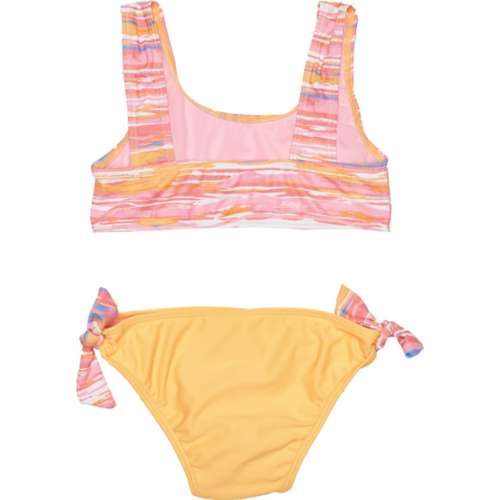 Girls' iApparel Watercolor Stripe Swim Bikini Set