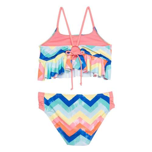 Girls' iApparel Chevron Stripe Swim Bikini Set