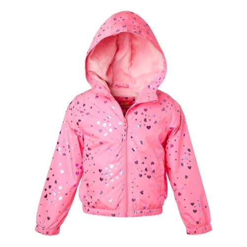 Baby iApparel Pink Platinum Heart Windbreaker Jacket