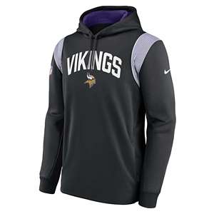 Nike Men's Black Minnesota Vikings Fan Gear Primary Logo Performance Pullover Hoodie