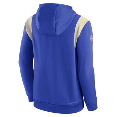 Nike Men's Los Angeles Rams Sideline Therma-FIT Pullover Hoodie - Royal - S Each