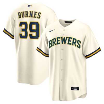 Nike Men's Milwaukee Brewers Corbin Burnes #39 Navy T-Shirt