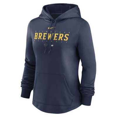 Nike Therma Pregame (MLB Milwaukee Brewers) Women's Pullover Hoodie. Nike .com