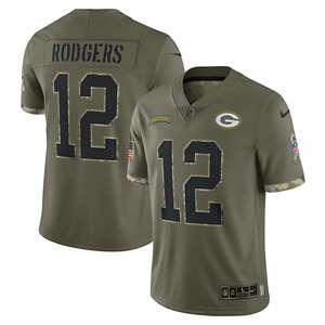 Packers #12 Aaron Rodgers Away Nike Game Jersey Small White